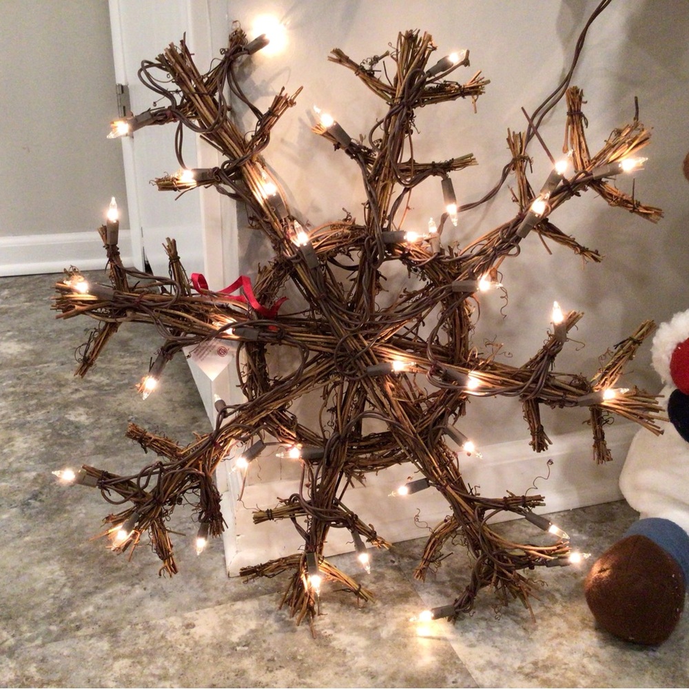 Potterybarn Lit twig snowflake